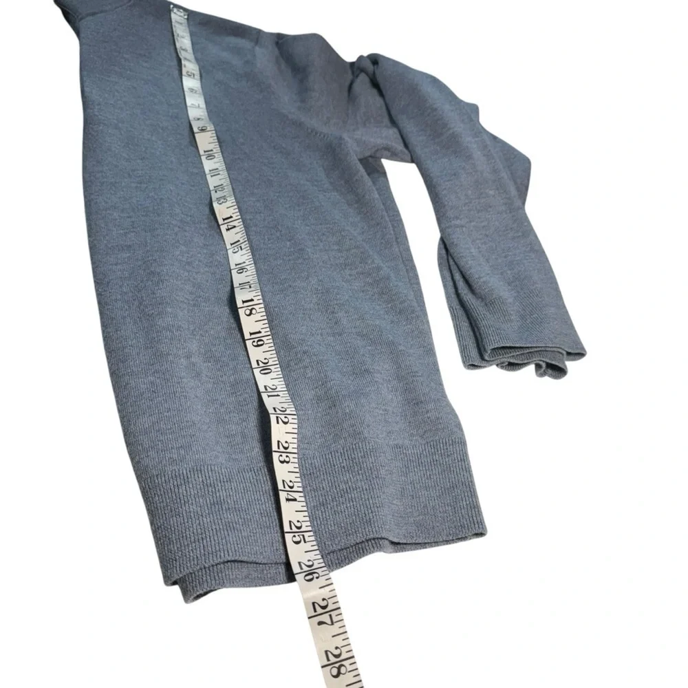 Banana Republic x Baruffa Wool Quarter Zip Sweater Large Blue Preppy Office Luxe